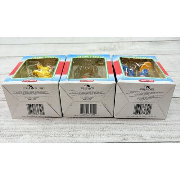 1998 Kurt Adler Sesame Street Christmas Ornament Lot Of 3 - Picture 3 of 13